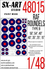 Raf Roundels Type B (56?, 54?, 49?, 40?, 35?, 25?, 15?)