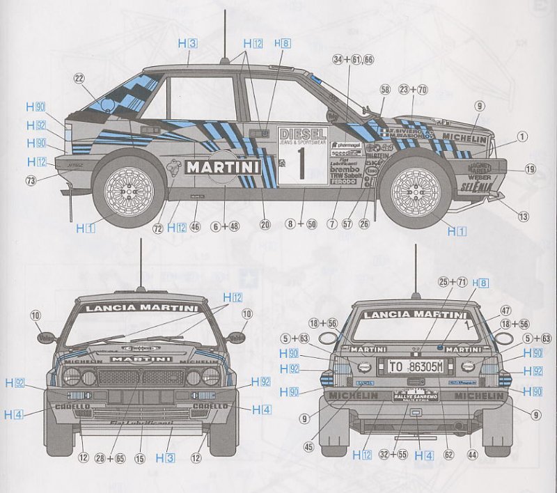 Чертеж lancia delta integrale