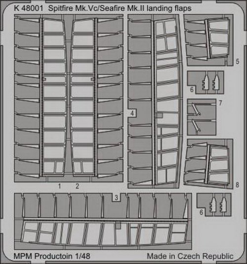 Spitfire Mk.Vc/Seafire Mk.II landing flaps