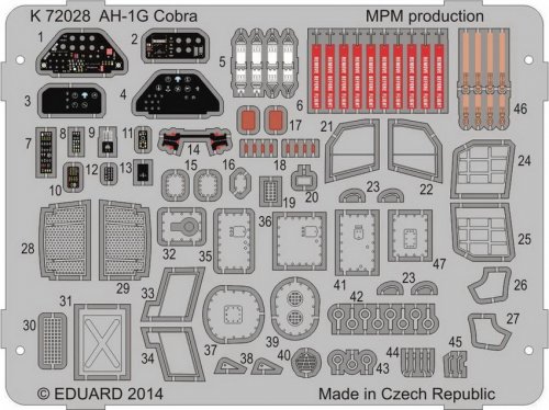 AH-1G Cobra colour photo-etched parts