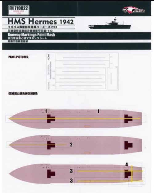 Runway Markings Paint Mask HMS Hermes 1942