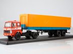 Maz 5432 Truck With Semitrailer Maz 93971 Red / Blue / Orange