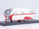    Aero Flite Falcon Travel Trailer, silver/red (Neo Scale Models)