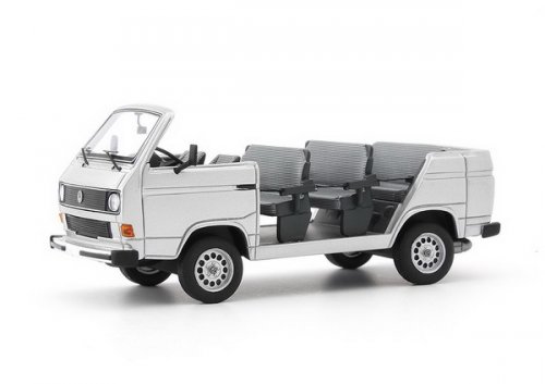 VW T3 factory tour convertible, silver,Germany,1982