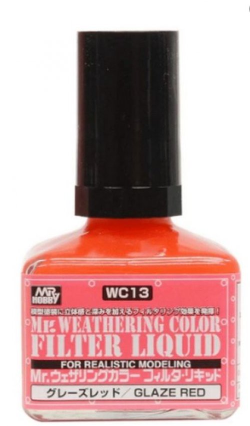  40 MR.WEATHERING COLOR WC13 FILTER LIQUID GLAZE RED