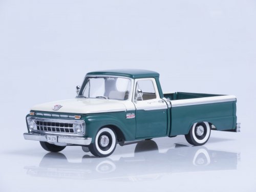 1966 Ford F-100 Custom Cab Pickup - Wimbledon White / Holly Green