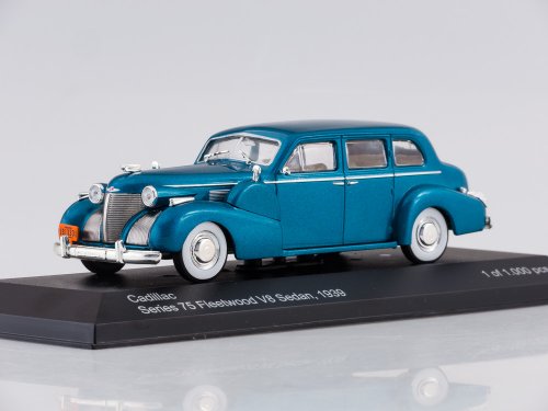 Cadillac Series 75 Fleetwood V8 Sedan, metallic-dark turquoise, 1939