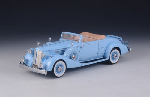 PACKARD Twelve 1407 Bohman & Schwartz Convertible Coupe 1936 Light Blue