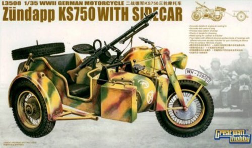 WWII German Zundapp KS 750 with Sidecar/w trailers