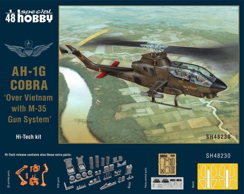 AH-1G Cobra Over Vietnam with M-35 Gun System Hi-Tech Kit