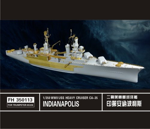 USS WWII Heavy Cruiser Indianapolis CA-35(ForTrumpeter 05326)