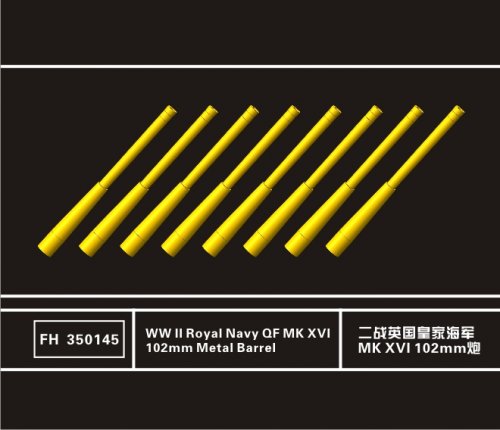 WW II Royal Navy QF MK XVI 102mm Metal Barrel