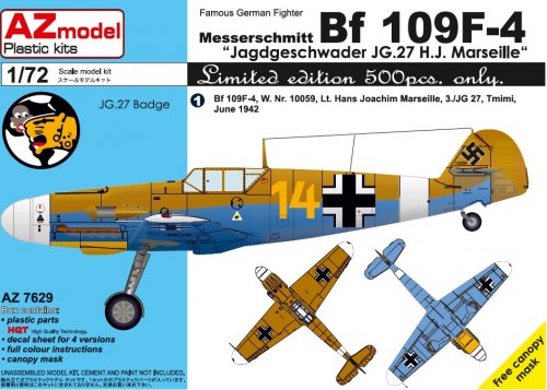 Messerschmitt Bf 109F-4 "Jagdgeschwader JG.27 H.J. Marseille"