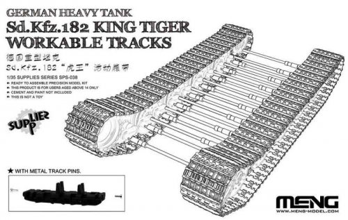 German Heavy Tank Sd.Kfz.182 "King Tiger" Workable Tracks Meng