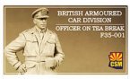 British Armoured Car Division Officer on Tea Break