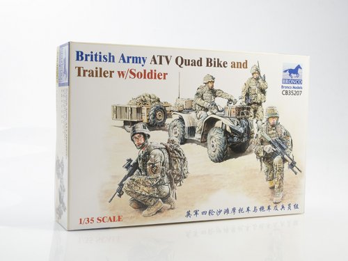    British Army ATV Quad Bike and Trailer w/Soldier
