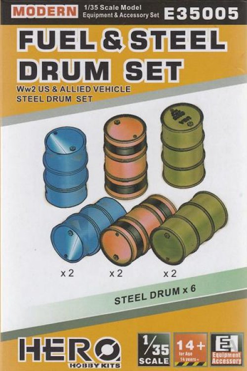 Fuel & Steel Drum Set WW2 Us & Allied Vehicles & Modern