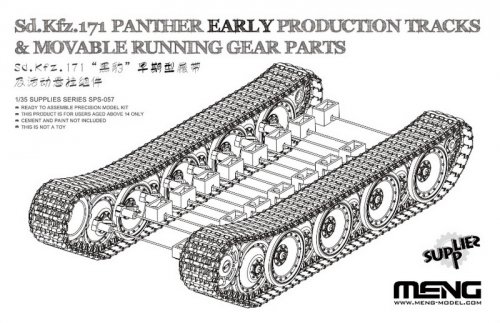 German Medium Tank Sd. Kfz 171 Parther Early Production Tracks&Movable Running Gear Parts