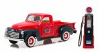 GMC 150  "Gulf Oil" with Vintage Gulf Gas Pump 1950 Red